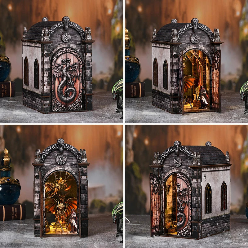 The Dragon Treasure Labyrinth – DIY Fantasy Book Nook Kit with LED Light