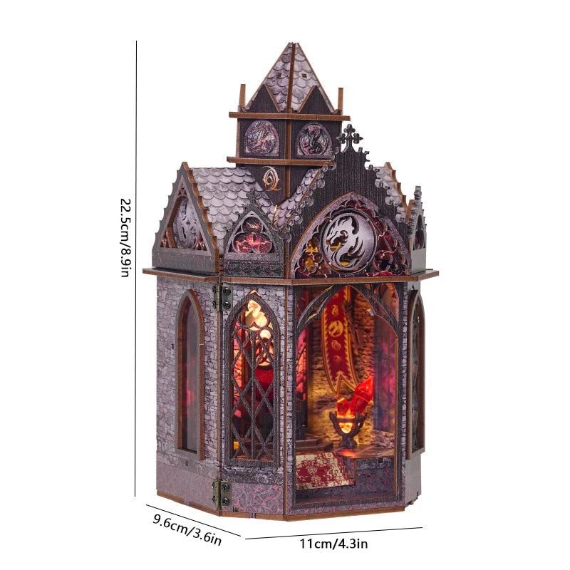 The Dragon Treasure Labyrinth – DIY Fantasy Book Nook Kit with LED Light