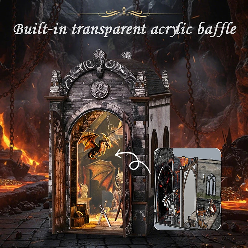The Dragon Treasure Labyrinth – DIY Fantasy Book Nook Kit with LED Light