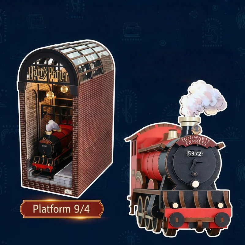 The Magical Train Station – DIY Book Nook Kit with LED Light