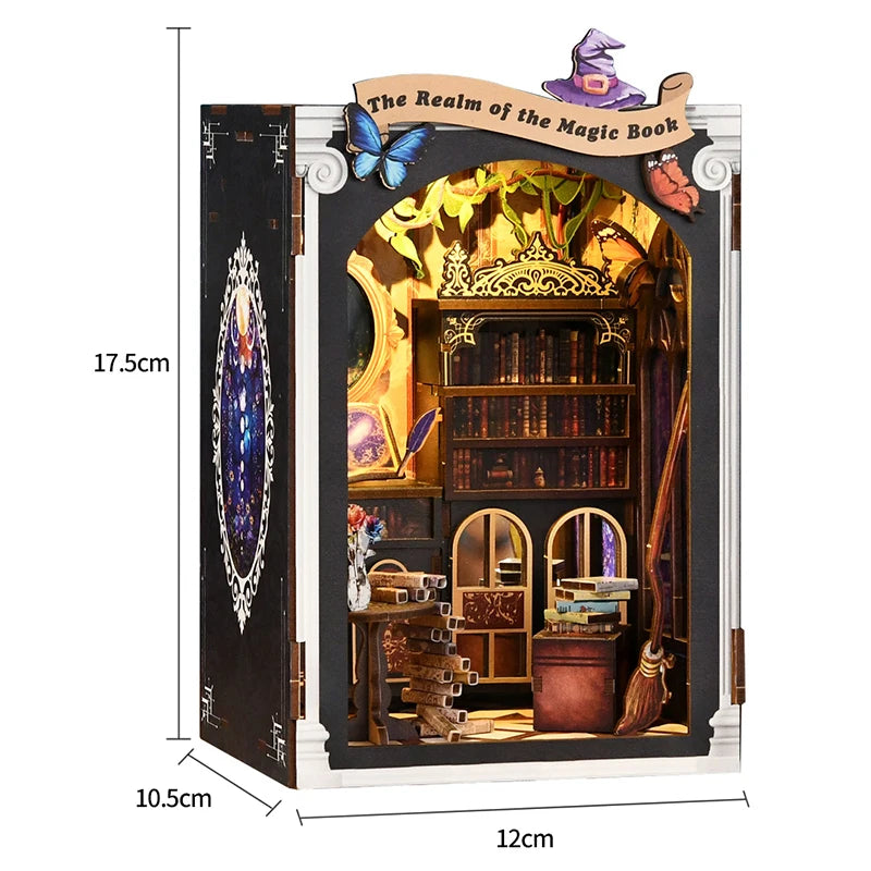 The Dragon Treasure Labyrinth – DIY Fantasy Book Nook Kit with LED Light