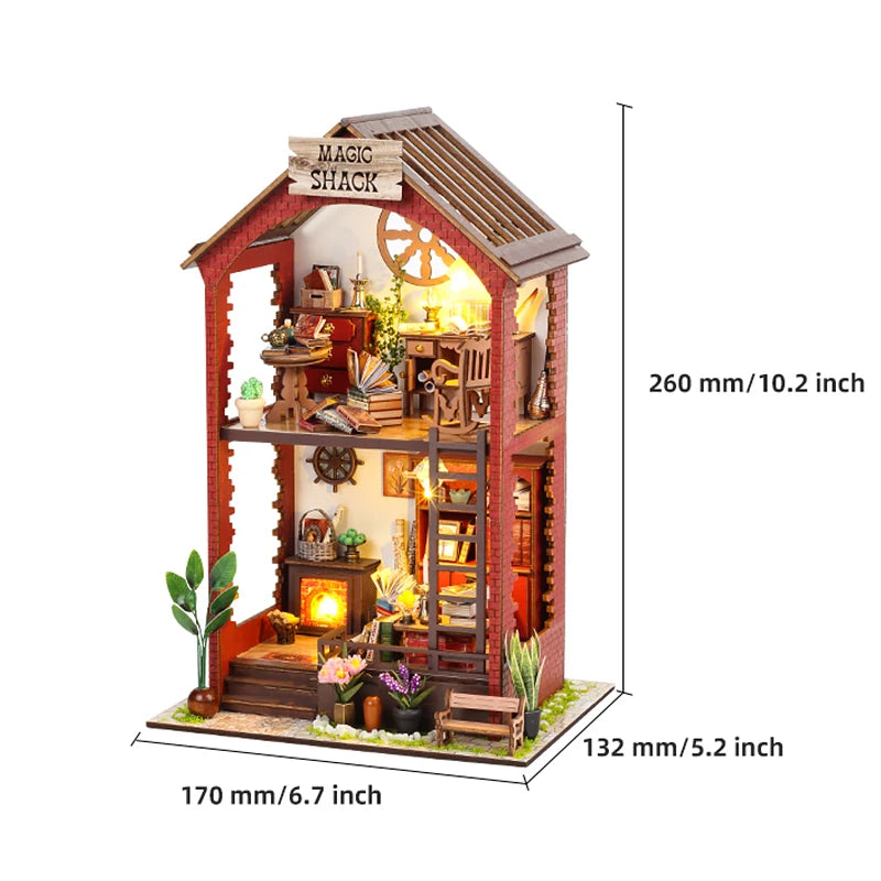 The Dragon Treasure Labyrinth – DIY Fantasy Book Nook Kit with LED Light